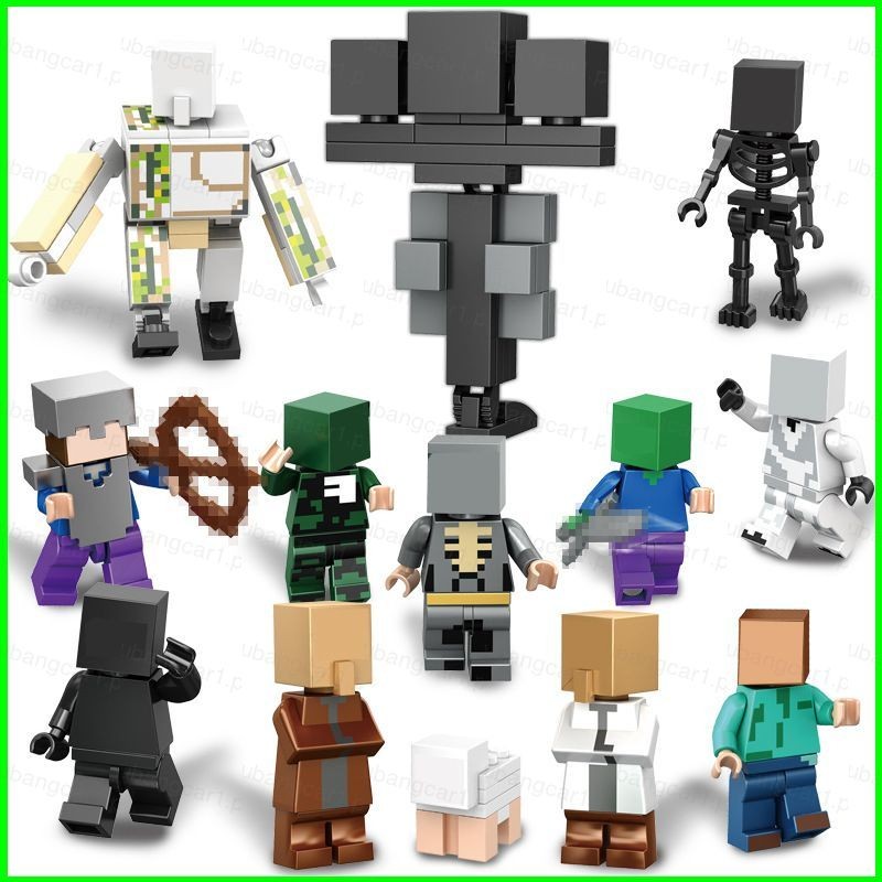 Yb1 8-29pcs Building Blocks Steve Alex Herobrine สัตว์สร้างบ้านตุ๊กตาของเล่นเครื่องประดับของขวัญ