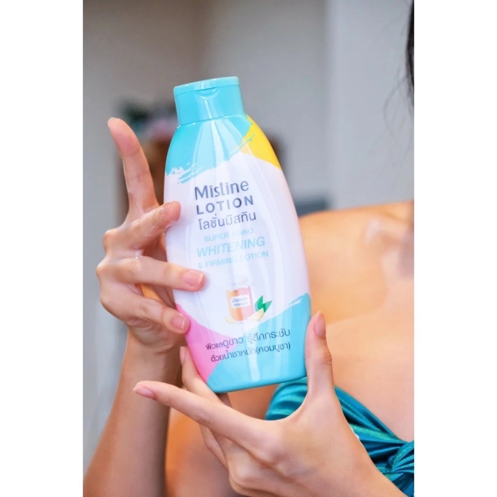 โลชั่นบำรุงผิว ให้ผิวขาว Mistine super nano whitening firming lotion150ml
