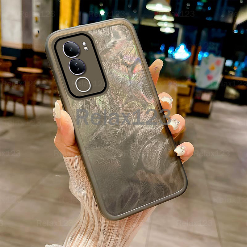 สําหรับvivo Y200 4G 5G Vivo Y200 5G 4G VivoY200 VivoY 200 ปลอก 2024 Luxury Featherรูปแบบเคสโทรศัพท์เ