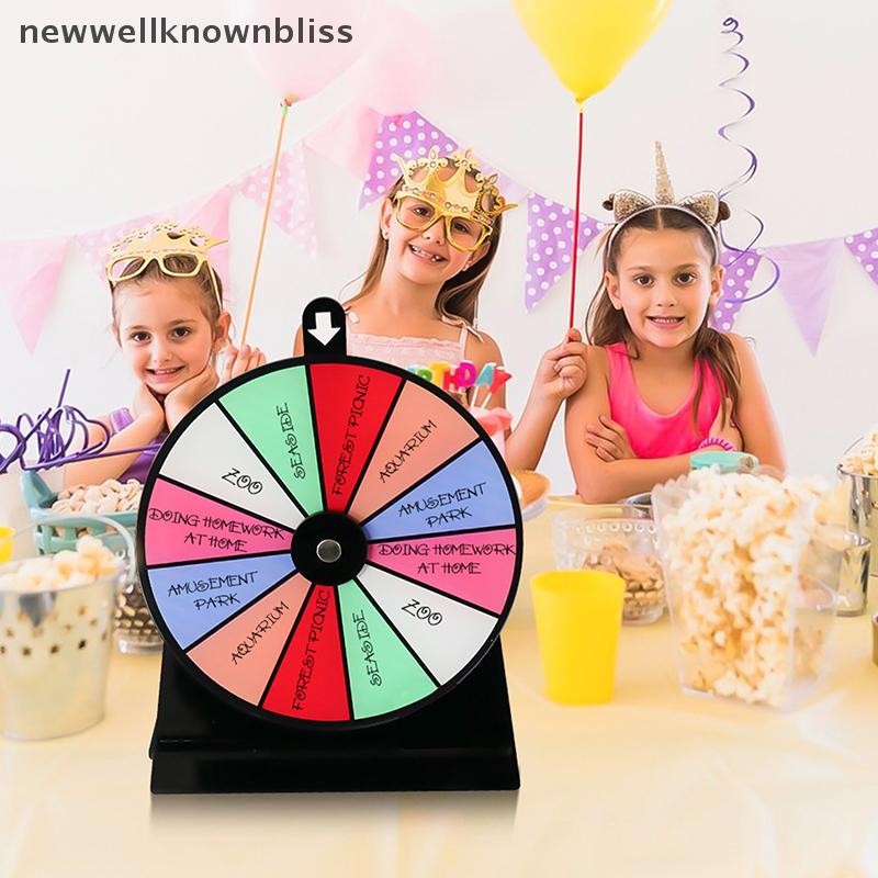 Newwellknownblissรางวัลล้อspinningเกมfortune Party Turn Plate Wall Carnival Raffle The Drawโต๊ะเครื่องหวยWinner Fun Turntable CCD