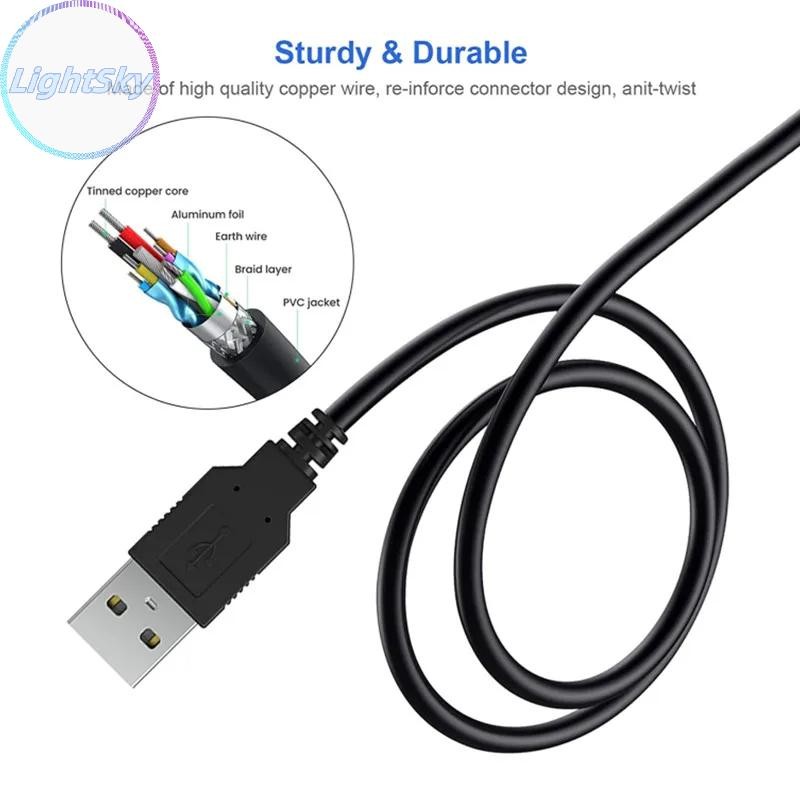 Lightsky 3DS USB Charger สายชาร์จสําหรับ Nintendo ใหม่ 3DS XL/ใหม่ 3DS/ 3DS XL/ 3DS/ ใหม่ 2DS XL/ใหม่ 2DS/ 2DS XL/ 2DS/ 2DS/ DSi TH