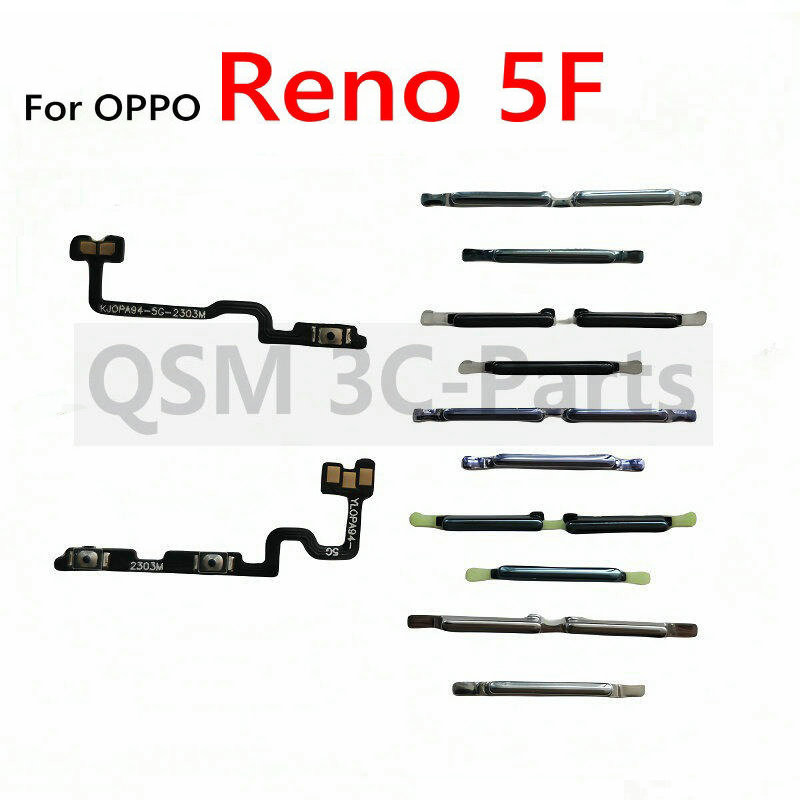 สําหรับ OPPO Reno 5F เปิด/ปิดปุ่มสวิทช์ด้านข้าง Volume Up Down ปุ่ม Flex Cable อะไหล่ทดแทน