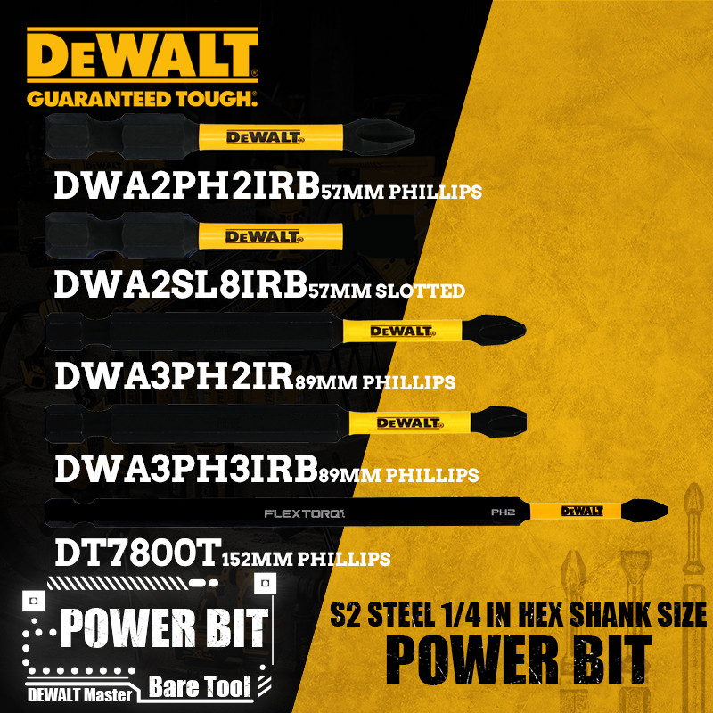 Dewalt DWA2SL8IRB DWA2PH2IRB DWA3PH2IRB DWA3PH3IRB DT7800T Impact Power Bit สําหรับไดร์เวอร์ DCF850 DCF887 Power เครื่องมืออุปกรณ์เสริม