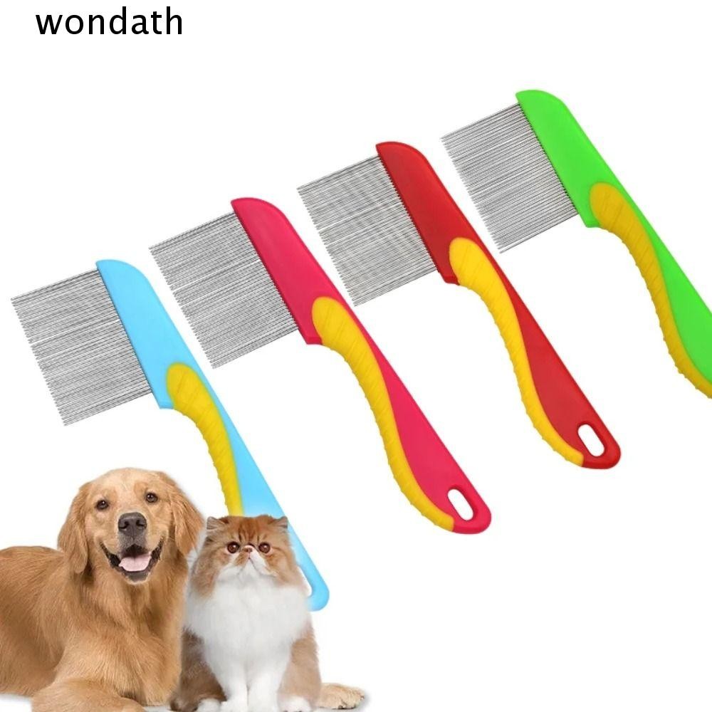 Wonda หวีกําจัดเห็บหมัด, หวีกรูมมิ่งสุนัขแบบพกพาหลากสี, การทําความสะอาดตัวเองที่ใช้งานได้จริง หวีนวดแมวน่ารัก สัตว์เลี้ยง
