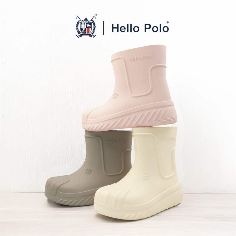 Hello Polo รุ่น HP8029 รองเท้าบูท พื้นหนานุ่ม แฟชั่นผู้หญิง กันลื่น กันน้ำ พื้นนุ่ม EVA เสริมส้นสูง 4 CM. Size 36 - 41