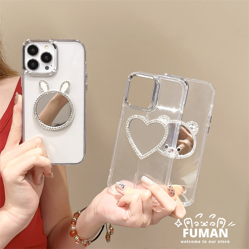 Luxury Love กระจกเคสโทรศัพท์สําหรับ IQOO Z9 Turbo + Z9X Z9s Pro U5E U5X U5 U3 U3X Z5X Z3 Z1 5G 4G Cl