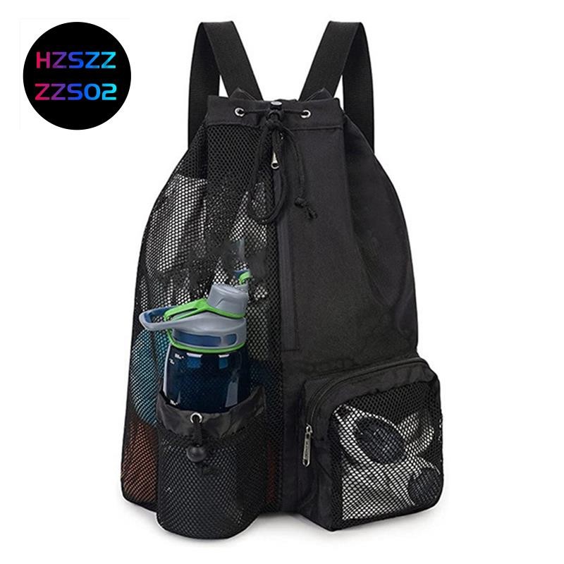 Hzszzs02Swim Bag Mesh Drawstring Backpack for Swimming, Gym, Pool, Workout Gear & Sports