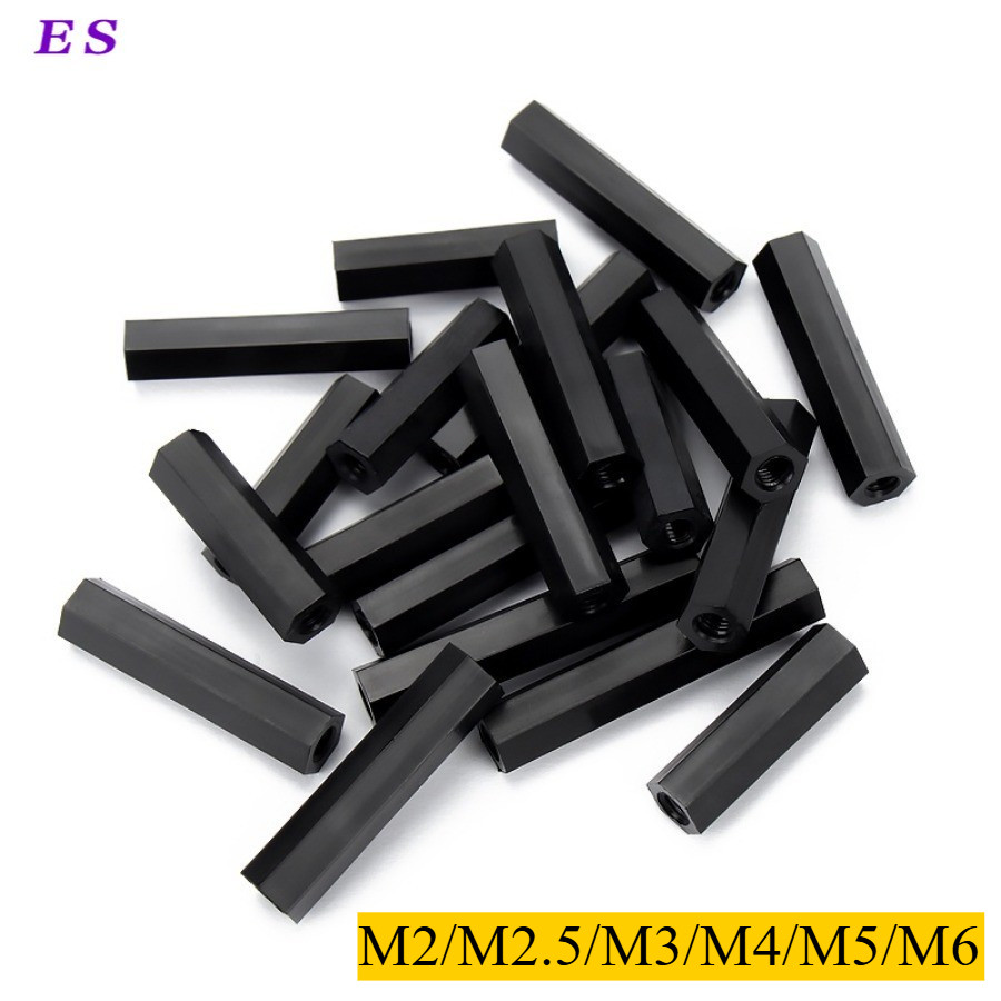 คอลัมน์ไนลอน Dual-Way สีดํา/คอลัมน์แยกเกลียวภายใน M2/M2.5/M3/M4/M5/M6 (XD-PH)