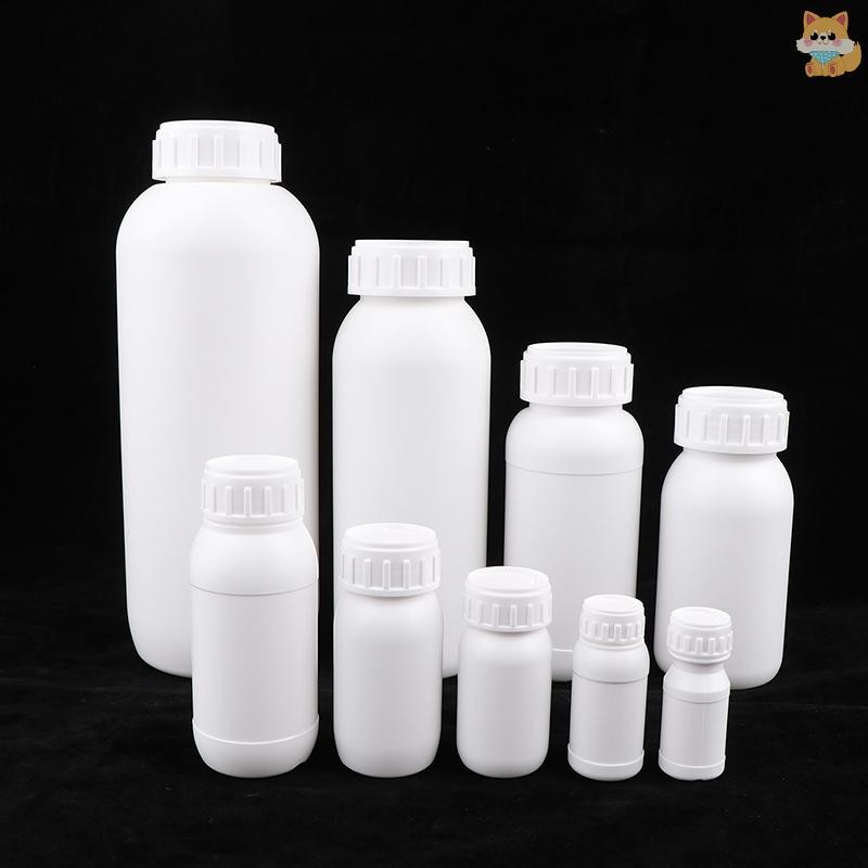 [VI] 10ml-1000ml พลาสติก HDPE สีขาวขวดเปล่าซีล Pill Vials แท็บเล็ตแคปซูลผงแข็งภาชนะแบบพกพา TH
