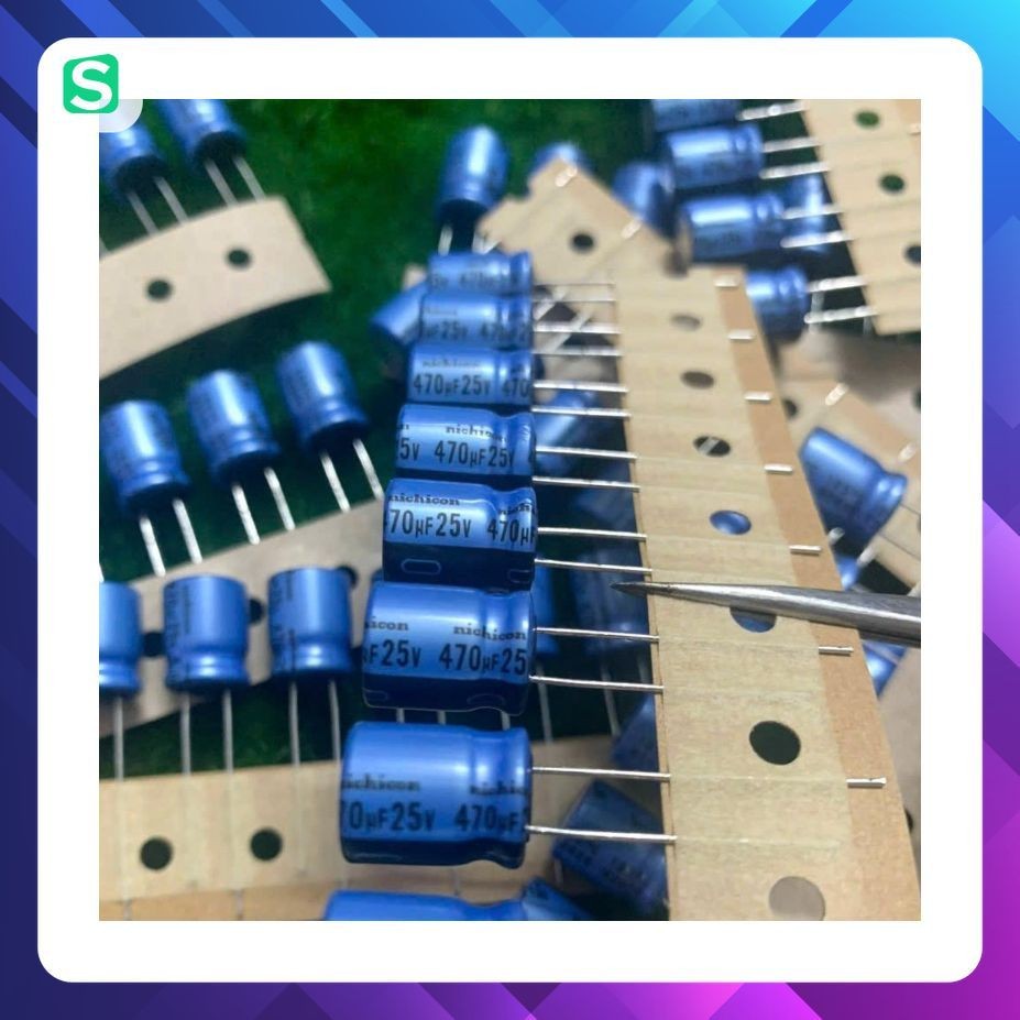 [ 2 ชิ้น ] NICHICON AUDIO CAPACITOR TK 25V 470UF 25V, 25V470UF, 470UF25V (ขนาด 10x13,5x5.5mm )