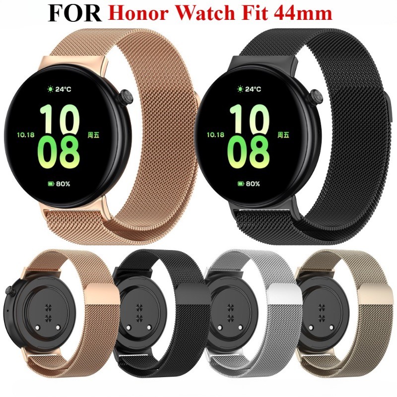 สายนาฬิกาแบบห่วงแม่เหล็กสําหรับ Huawei Honor Watch Fit 44 มม.Smartwatch สร้อยข้อมือสแตนเลสโลหะ
