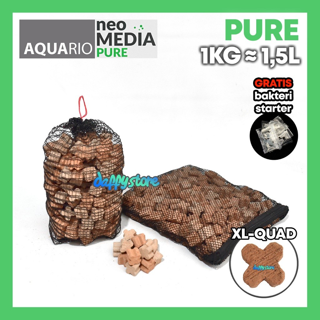 Neo Media PURE QUAD-XL 1KG ≈ 1.5L neomedia pure media กรองบ่อตู้ปลาชีวภาพ