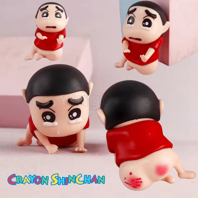 การ์ตูน Spanked Crayon Shin-chan ตูด Action Figure ของเล่นอะนิเมะเดสก์ท็อปเครื่องประดับตกแต่ง Figurine ตุ๊กตาการ์ตูนภายในรถเด็กของขวัญ