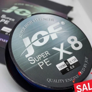 สาย PE JOF X8 ถัก 8 เส้น 100 เมตร สายตกปลา ยิงปลา X4 X8 X9 ถักแน่น ทนแรงดึง พร้อมส่ง เก็บเงินปลายทาง