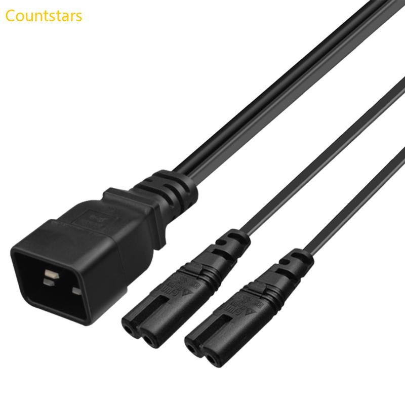 COU 3Pin Connector IEC320-C20 ถึง IEC320-C7 + C7 อะแดปเตอร์แปลงสายไฟ