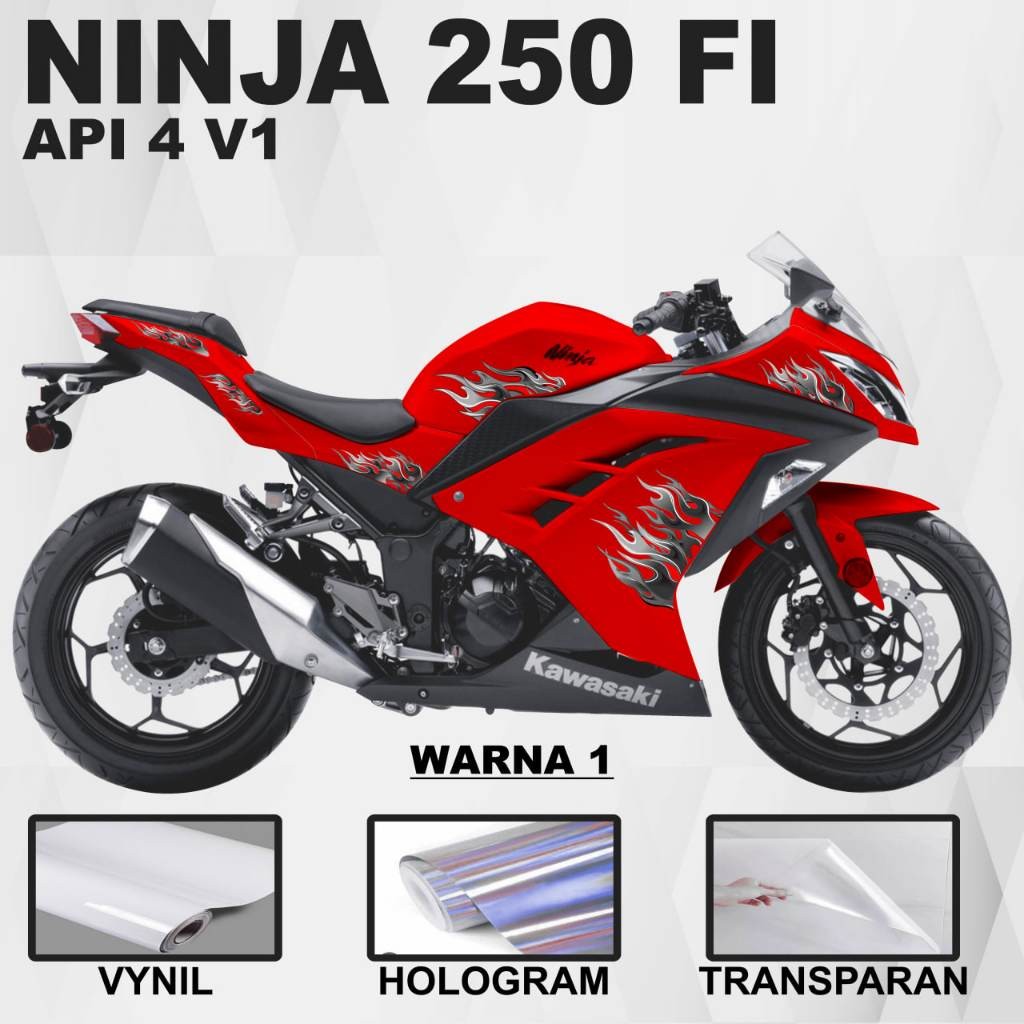 สติ๊กเกอร์ TRANSPARENT STRIPING สติ๊กเกอร์ UV Ninja 250 FI API 5V1 / สติ๊กเกอร์ Striping Decal Ninja