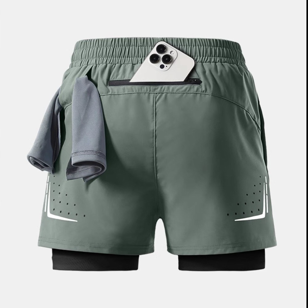 M-5XL กีฬากางเกงขาสั้นผู้ชาย ระบายอากาศได้ดี แบบแห้งเร็ว ไซส์ใหญ่ ความยืดหยุ่นสูง เหมาะกับใส่ออกกําลังกาย วิ่ง สําหรับผู้ชาย - รูปที่ 3