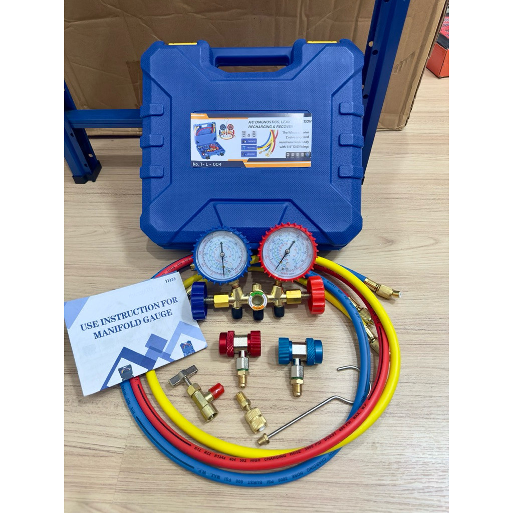 จัดส่งด่วนที่ไทย เกจ์วัดและเติมน้ำยาแอร์ วัดน้ำยาแอร์ R22, R134A, R410, R32