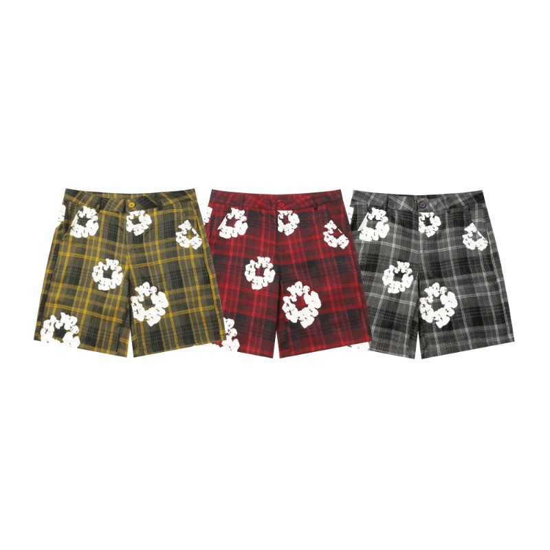 กางเกงขาสั้นลายสก๊อต DENIM TEARS สำหรับสวมใส่ในโอกาสลำลอง