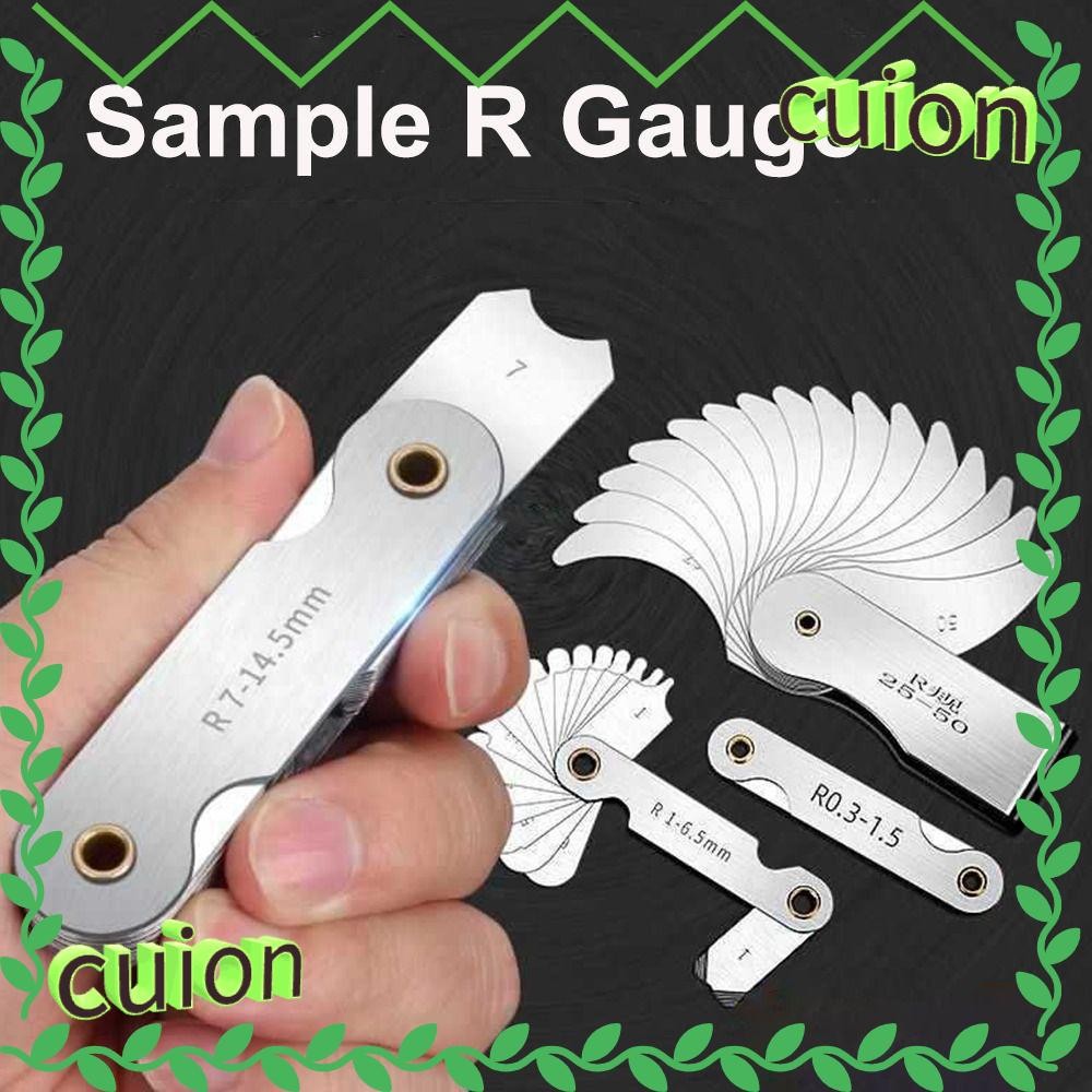CUION1413 16 ชิ้น/เซ็ต Radius Gauge Radius Fillet Gauge วัด Gage สแตนเลสตัวอย่าง R Gauge