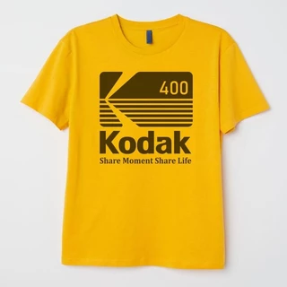 Kodak 00s Retro เสื้อยืด Unisex ฟิล์มองค์ประกอบกล้องการพิมพ์ผ้าฝ้าย 100% ขนาด Full Retro Lovers ต้องมี