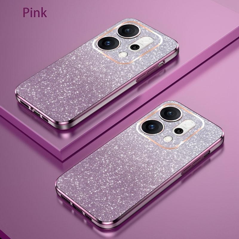เคสโทรศัพท์สําหรับOPPO Reno 14 Pro 14F 14Pro 5Gแฟลชใหม่นุ่มกรณีGlitterกระดาษElectroplated TPUปกหลังป