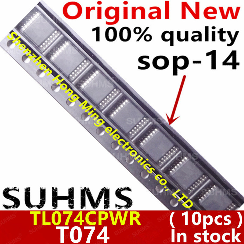 (10 ชิ้น) 100% ใหม่ TL074CPWR TL074 T074 sop-14