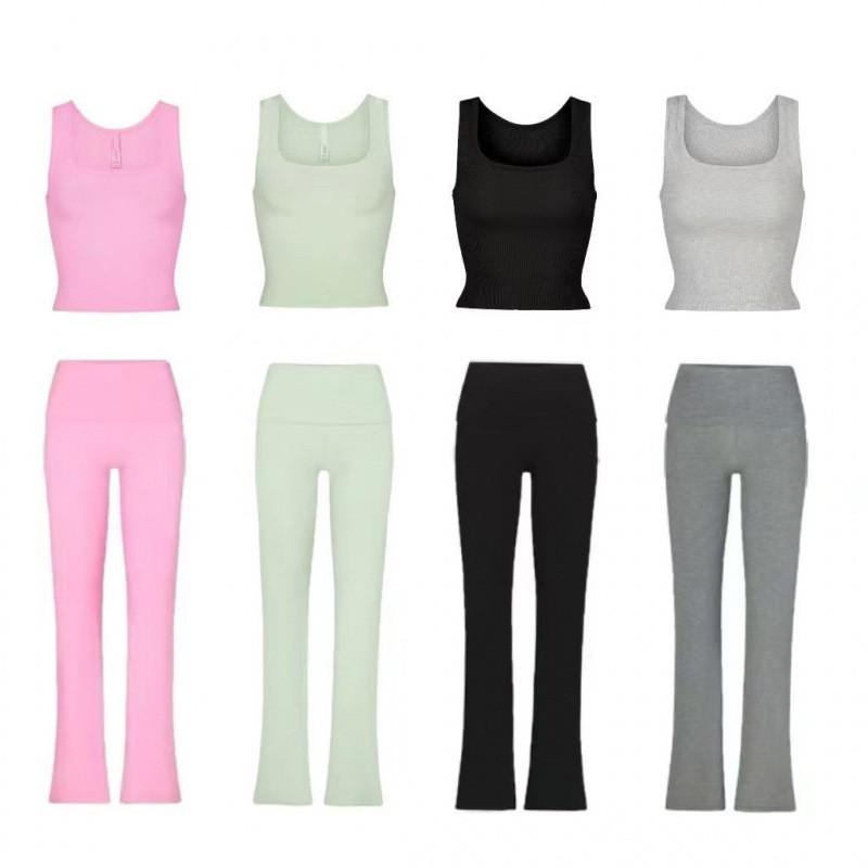Skims 卡同款SOFT LUNGE TANK /FOLD OVER PANT 休闲裤子