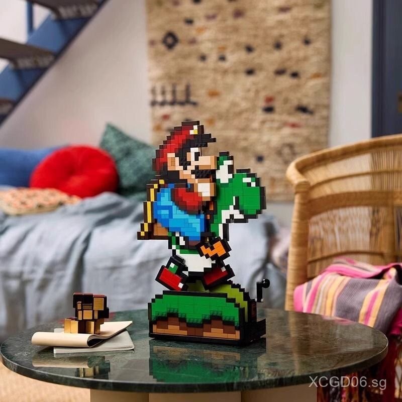 เข้ากันได้กับ LEGO Mario Yoshi Super Mario Boys71438Building Block ของเล่นของขวัญ AHJT