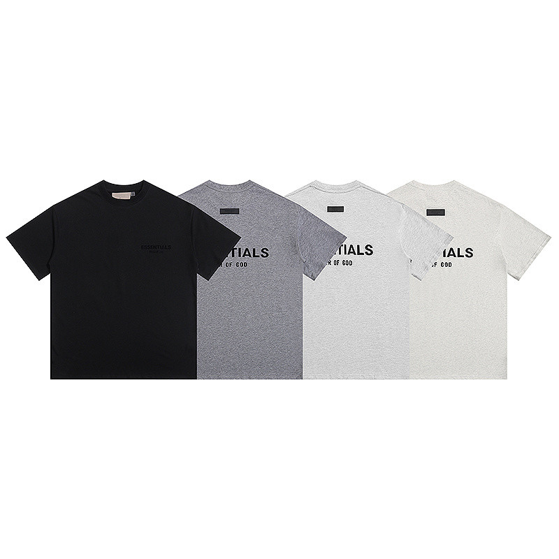 เสื้อยืดผ้าฝ้ายสีดำแขนสั้นสไตล์ STREET CLASSIC สำหรับทุกเพศ ไซส์ PLUS