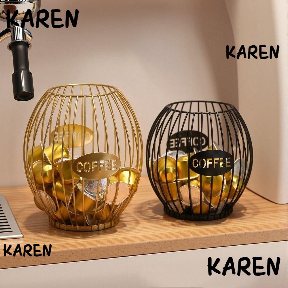 KARENGOODS ที่ใส่แคปซูลกาแฟ, Coffee Pod Storage Cup Coffee Pod Holder, 2025 ตกแต่งบ้านความจุขนาดใหญ่ครีมกาแฟคอนเทนเนอร์ของขวัญ