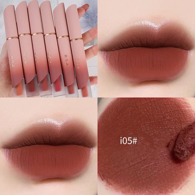 จัดส่งในกรุงเทพฯ ลิปสติกเกาหลีสีแดงน้ำตาลตุ่นสีอิฐ2.1gไม่หลุดง่ายกันน้ำ ติดทนนานLipstickเครื่องสำอาง, ลิปสติก