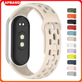 สายยาง for Smartwatch Xiaomi Mi Band 10 อุปกรณ์เสริมสร้อยข้อมือเข็มขัดกีฬาระบายอากาศนุ่ม for Smartwatch Miband 9 8 NFC