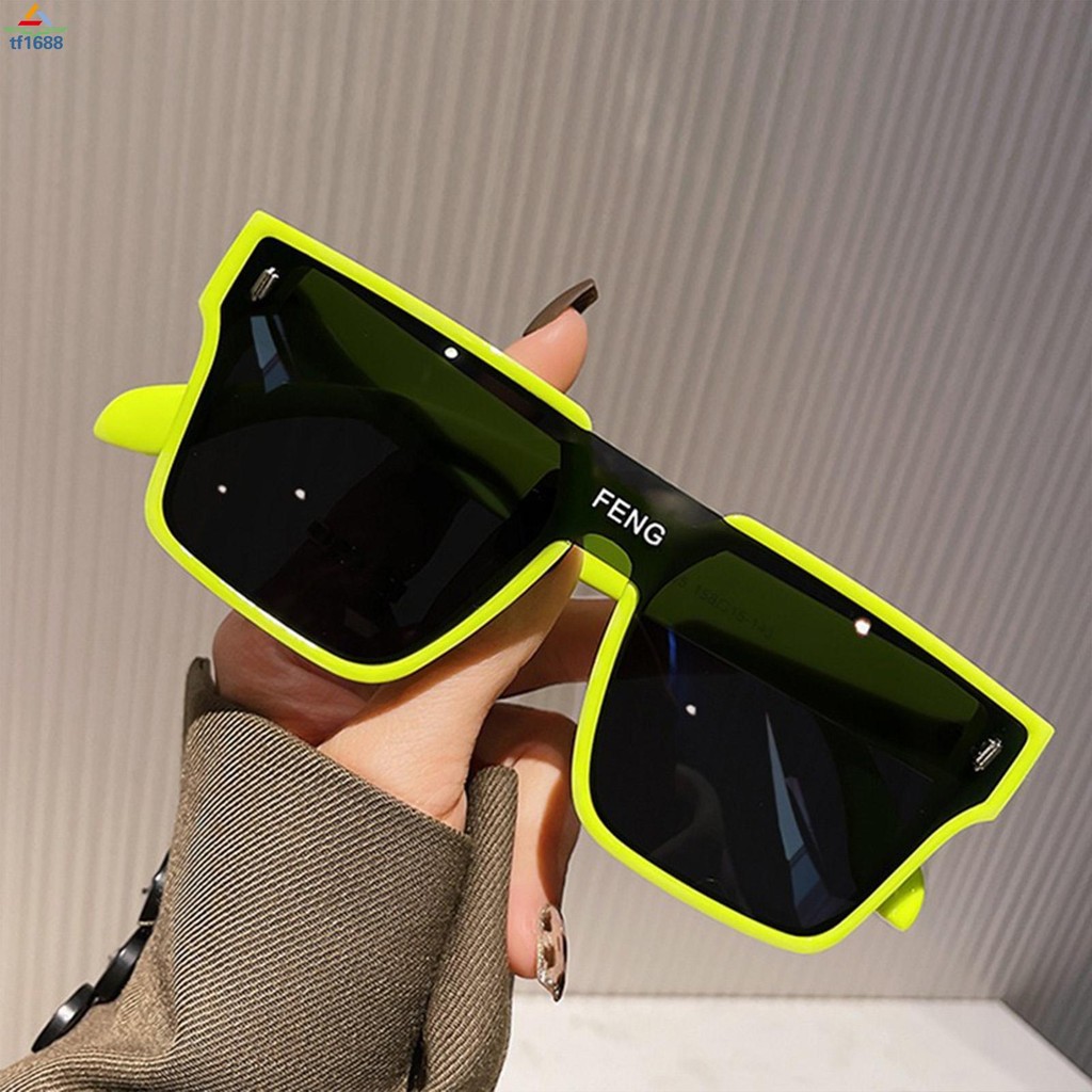 แว่นกันแดดทรงสี่เหลี่ยมขนาดใหญ่ Unisex สำหรับชายหาด ขับรถ และกิจกรรมกลางแจ้ง