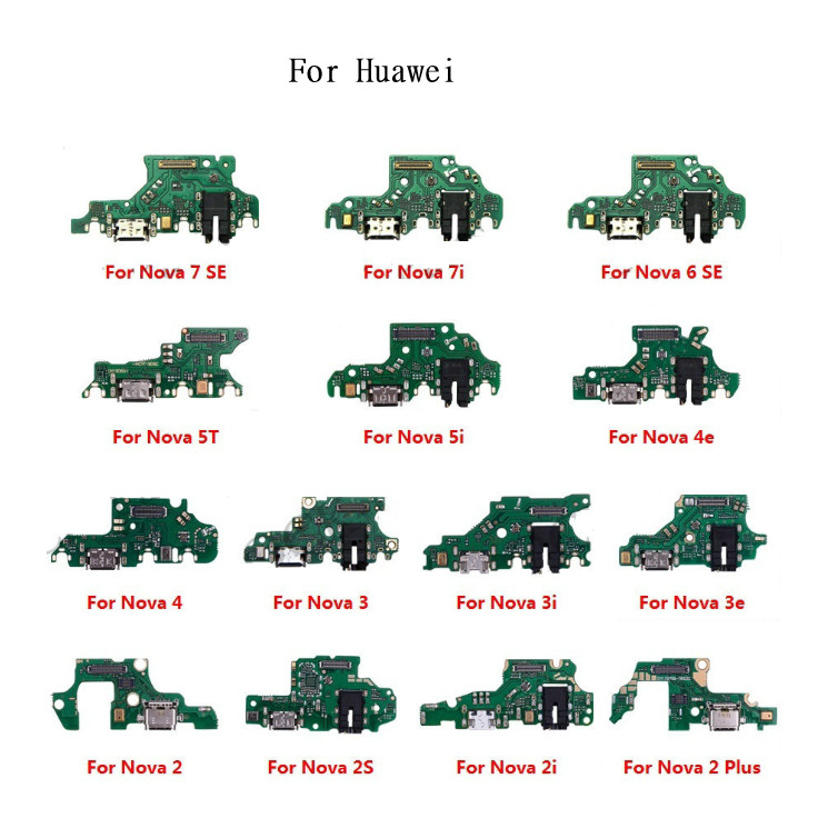 สําหรับ HuaWei Nova 7i 7 6 SE 5T 5i 4e 4 3 3i 3e 2S 2i 2 PLUS Charger Dock USB ชาร์จพอร์ตปลั๊กบอร์ด 