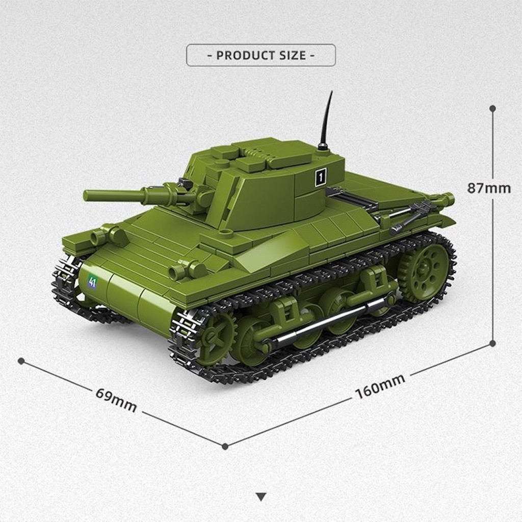 Mytopstore 393PCS M22 Locust Light Tank Model Construction พัฒนาของเล่น Building Block อิฐของขวัญเด็