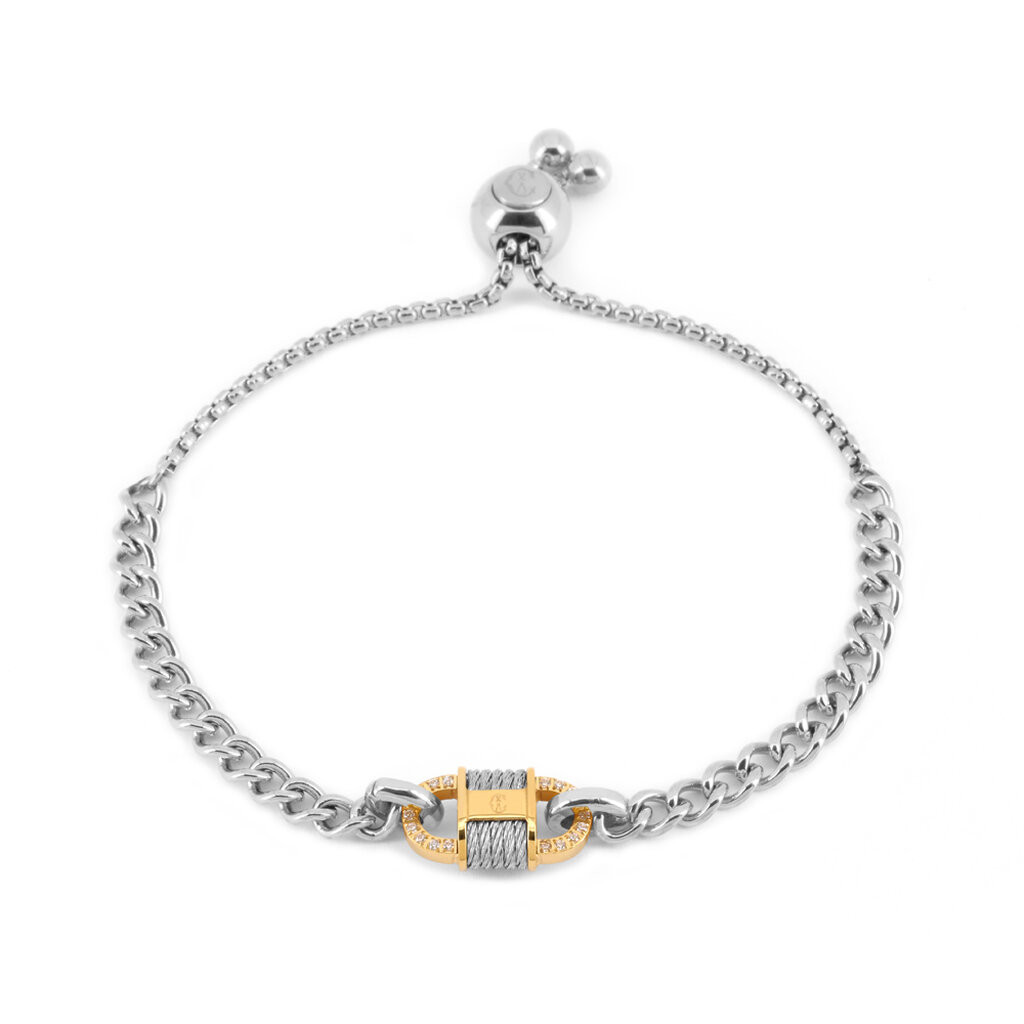 CHARRIOL สร้อยข้อมือ 06-104S-1284-0 Yellow Gold PVD Lock ST-TROPEZ LINKED-UP Bracelet Length up-to 1