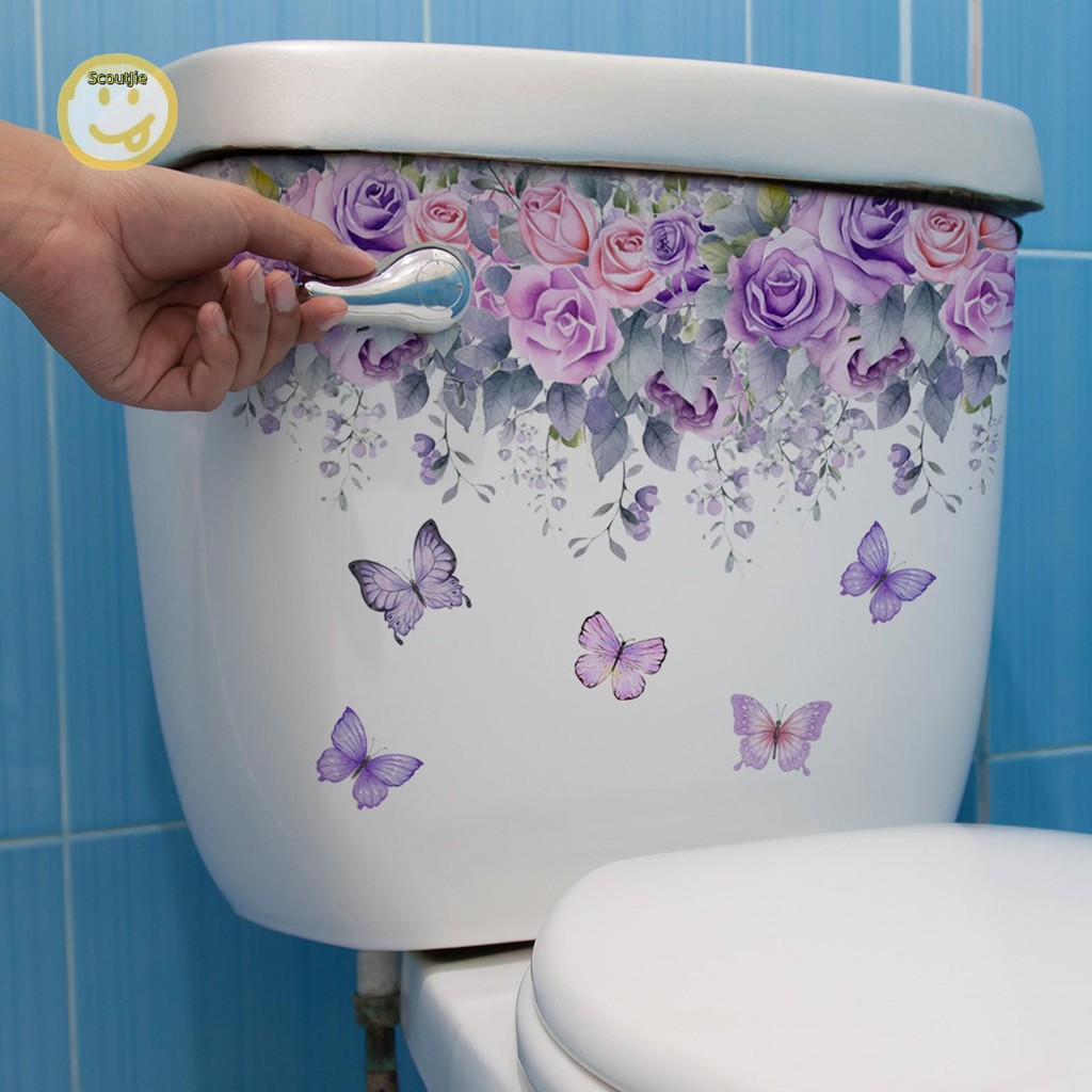 ScoutJie พืชสีเขียวต่างๆดอกไม้สติ๊กเกอร์ติดผนังห้องน้ําห้องน้ําDecalsห้องนั่งเล่นตู้ตกแต่งบ้านSelfกาวภาพจิตรกรรมฝาผนังTH