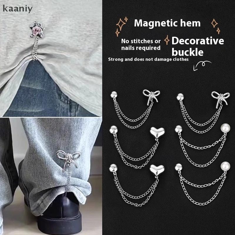[KAN] Heart Bow Bear Shape Magnetic Clothes Clip Multi-Function Magnetic Strength Buttons Clips Pinless เข็มกลัดคลิปสําหรับเสื้อผ้าผู้หญิง FXH