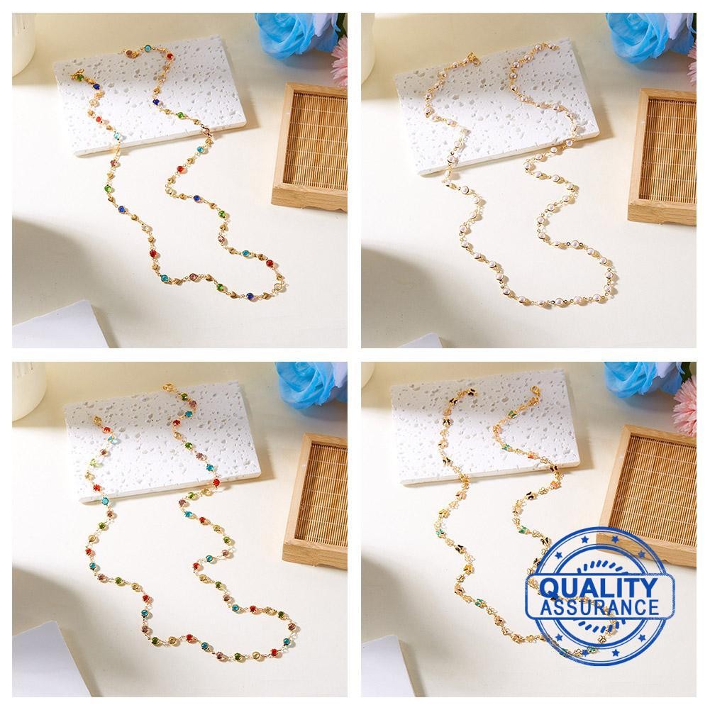 สร้อยคอโซ่กระดูกไหปลาร้า สไตล์โมเดิร์น ประกายสีสันสดใส และเพิ่มความโดดเด่นด้วยพู่ยาว C1e8