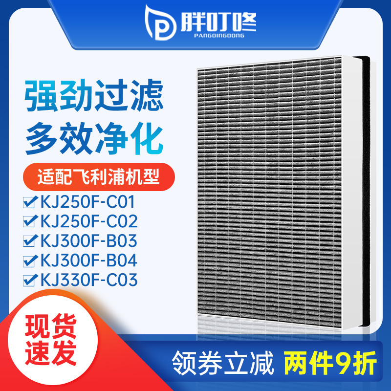 เหมาะสําหรับเครื่องฟอกอากาศ Philips KJ250F-C01/C02 ตาข่ายกรอง KJ300F-B03/B04 ตัวกรอง 330F-C03