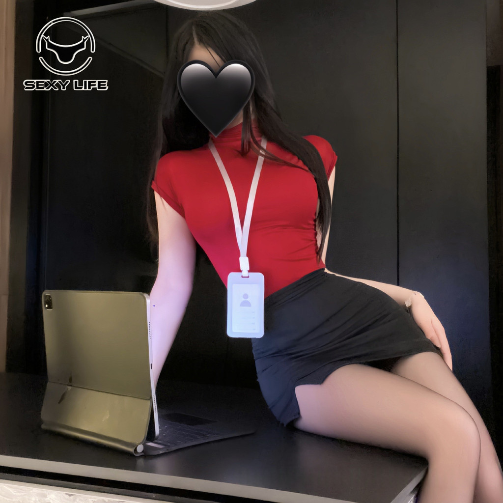 ชุดคอสเพลย์  ชุดเลขานุการ   กระโปรงเซ็กซี่ ฮิปๆ สีแดง เย้ายวนใจสาวออฟฟิศ    ชุด sexy  ส่งไวจากไทย