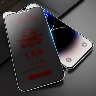 เต็มจอ ฟิล์มกันเสือก For iPhone 16 15 12 11 13 14 Pro Max XR X XS Max 7 8 6 6S 14 Plus SE 2020 2022 ฟิล์มฝ้า ฟิล์มไอโฟน