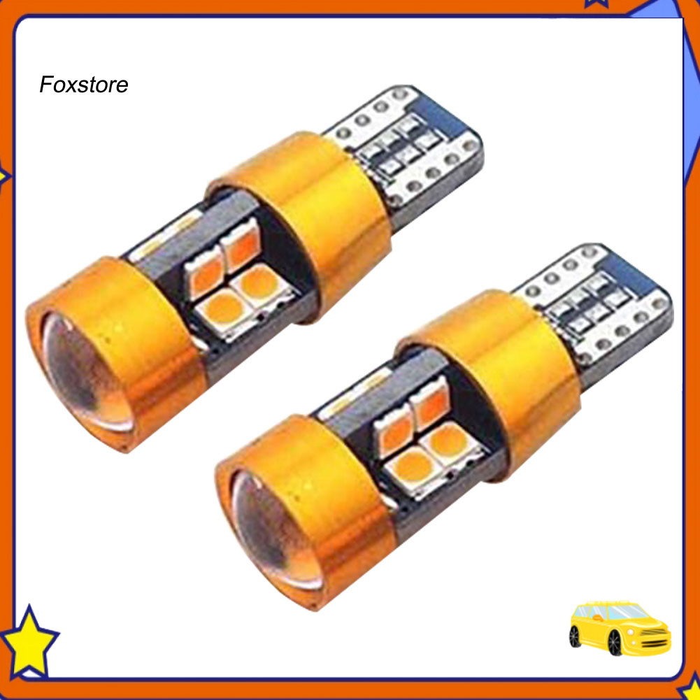 [Fx] 2 ชิ้น T10 168 194 2825 W5W 19LED Amber รถที่จอดรถสํารองหลอดไฟย้อนกลับ