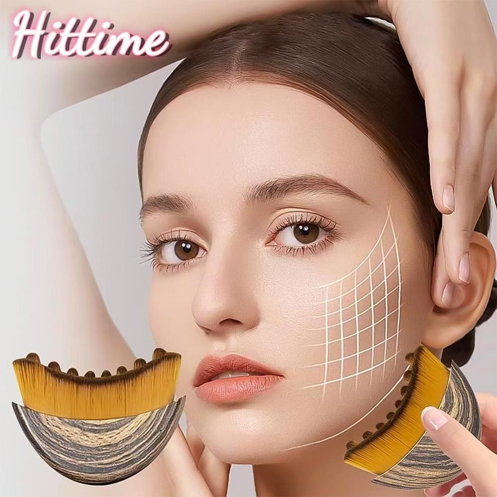 HITTIME Lymphatic Contour Face Brush Dry Brushing Face Brush Lymphatic Draining Massage for Face Chi