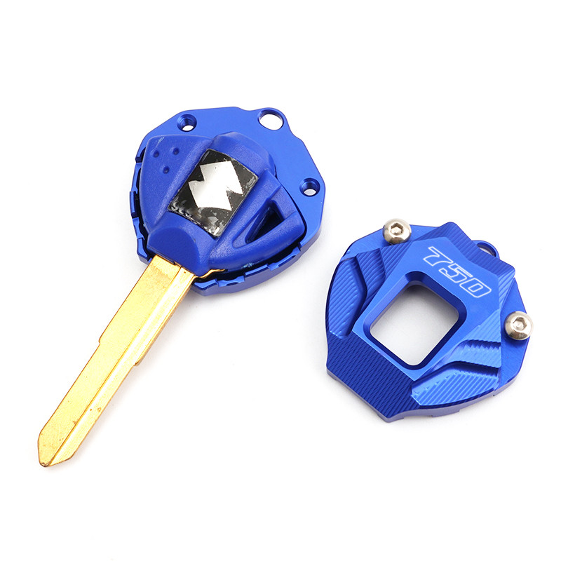 CNC ฝาครอบกุญแจรถจักรยานยนต์และพวงกุญแจพวงกุญแจสําหรับ SUZUKI GSXS750 GSX-S750 GSX-S 750 gsxs750 gsx