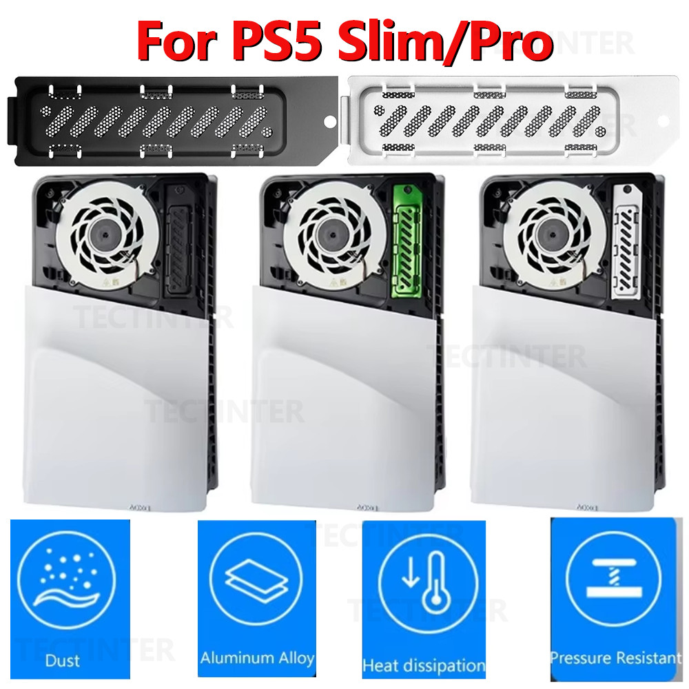 SSD ฮีทซิงค์ฝุ่นสําหรับ PS5 Slim/Pro คอนโซล M.2 SSD ช่องขยายการกระจายความร้อน Breathable Hole อลูมิเนียมความร้อนกรณี