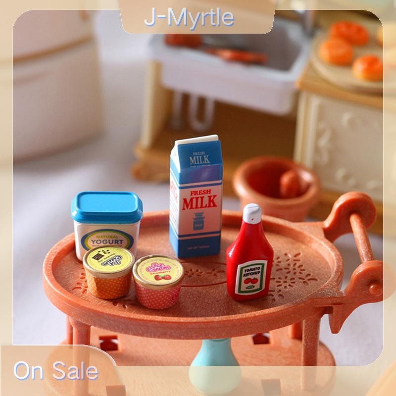 J-Myrtle 5 ชิ้น/เซ็ตตุ๊กตาซอสมะเขือเทศ Iced โยเกิร์ต Miniature อาหารของเล่นของเล่น Nice