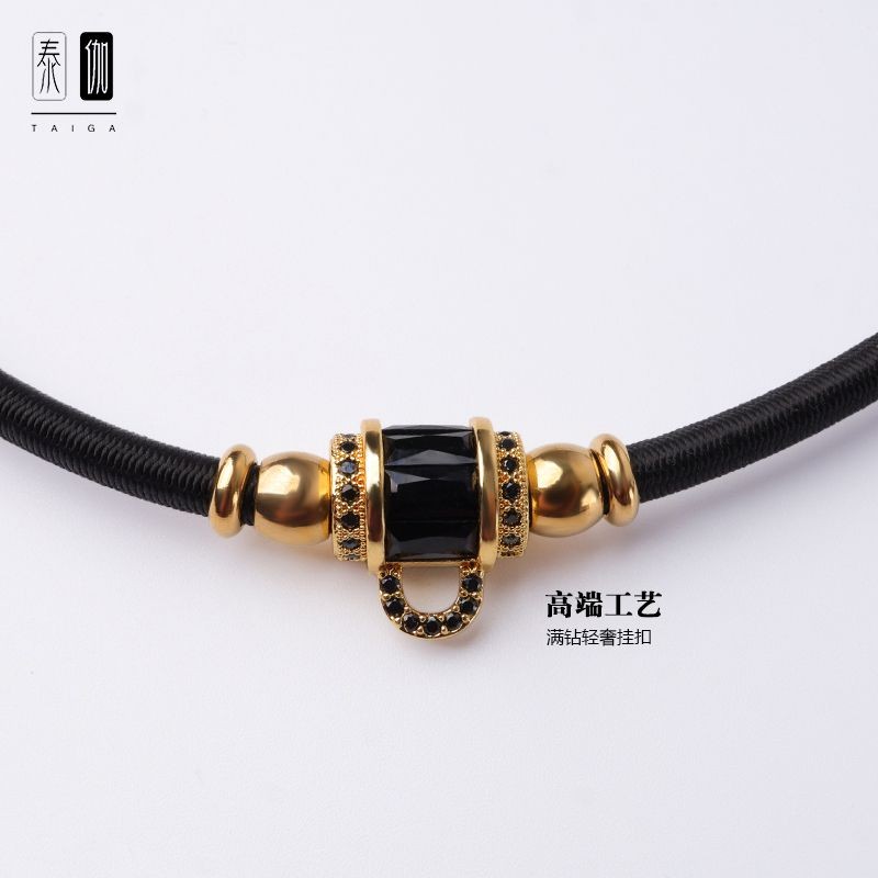 Taiga Thailand Amulet Chain Amulet Rope Silicone Latex Elastic Diamond Buckle Adjustment Tangka Rope