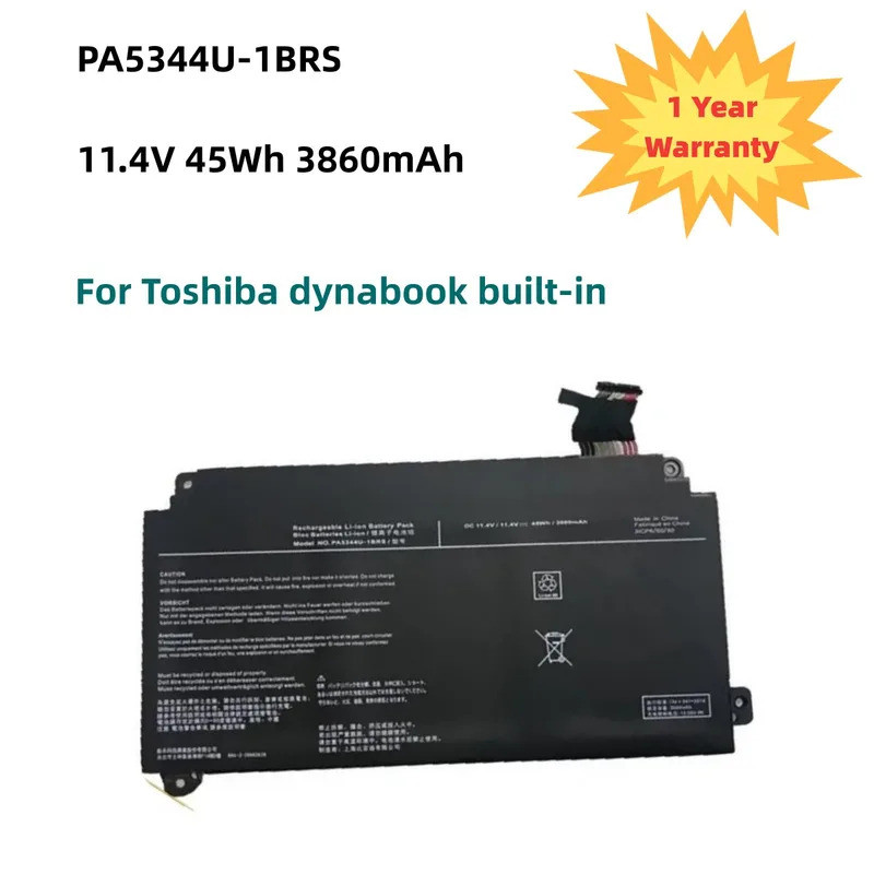 PA5344U-1BRS PA5344U 11.4V 45Wh 3860mAh Laptop Battery Apply to Toshiba dynabook built-in